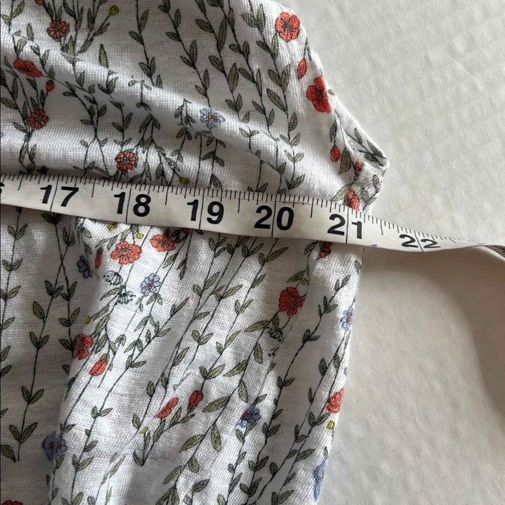 RACHEL ZOE WHITE/ BLUE/ORANGE FLOWER DESIGN 100% LINEN
BUTTON DOWN THE BACK XL - Picture 7 of 8